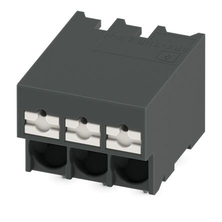 Phoenix Contact PCB Terminal Block, 3-Contact, 5 mm Pitch, Solder, 1 Row