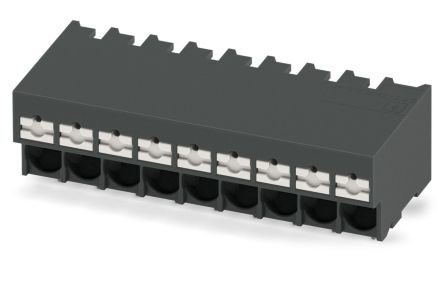 Phoenix Contact PCB Terminal Block, 9-Contact, 5 mm Pitch, Solder, 1 Row