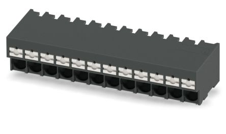 Phoenix Contact PCB Terminal Block, 12-Contact, 5 mm Pitch, Solder, 1 Row