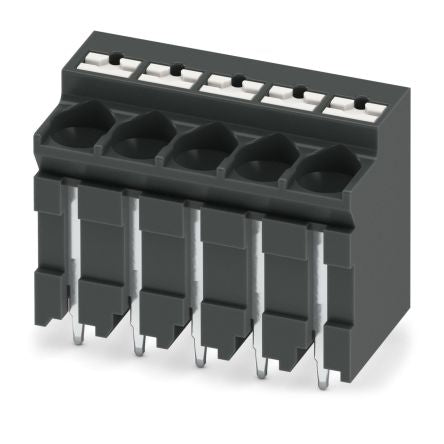 Phoenix Contact PCB Terminal Block, 5-Contact, 5 mm Pitch, Solder, 1 Row