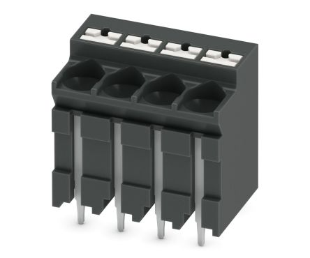 Phoenix Contact PCB Terminal Block, 4-Contact, 5 mm Pitch, Solder, 1 Row