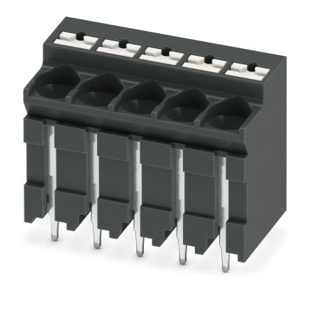 Phoenix Contact PCB Terminal Block, 5-Contact, 5 mm Pitch, Solder, 1 Row