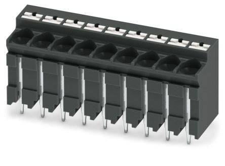Phoenix Contact PCB Terminal Block, 9-Contact, 5 mm Pitch, Solder, 1 Row