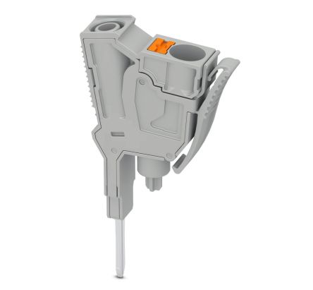 Phoenix Contact 1147119 PPO-10/P Series DIN Rail Terminal Block Grey, 6mm², 1-Level, Push-in