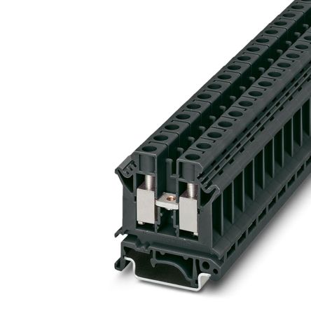 Phoenix Contact 0719236 UK 6 N BK Series Feed Through Terminal Block Black, 6mm², 1-Level