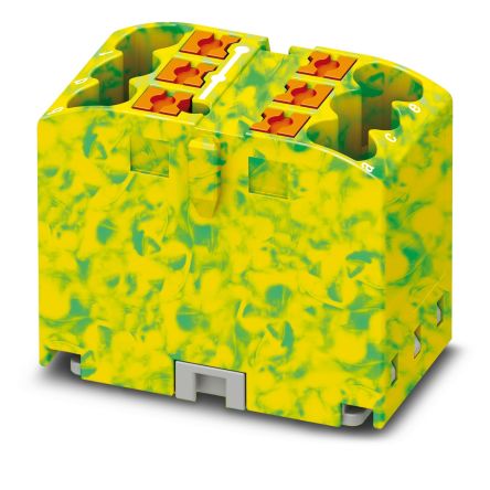 Phoenix Contact Distribution Block, 450V, 24A, Green, Yellow
