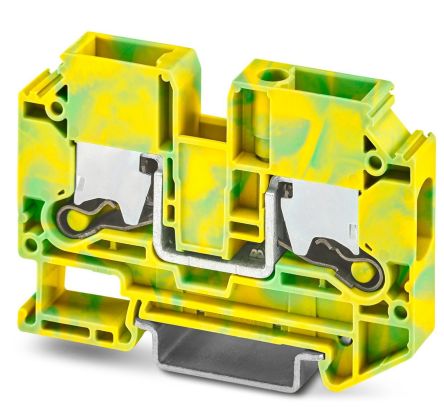 Phoenix Contact 1329550 XTV 10-PE Series Terminal Block Green, Yellow, 10mm², 1-Level, Push-in