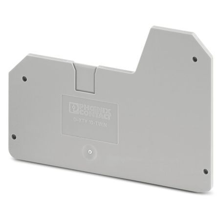 Phoenix Contact D-XTV 10-TWIN Series End Cover for Use with DIN Rail Terminal Blocks