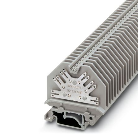 Phoenix Contact 2017224 UHK 4-FS/FS (12-2.8-0.8) Series Feed Through Terminal Block Grey, 0.5mm², 1-Level