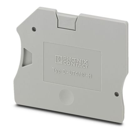 Phoenix Contact D-UT 4/1P-H Series End Cover, 3001382