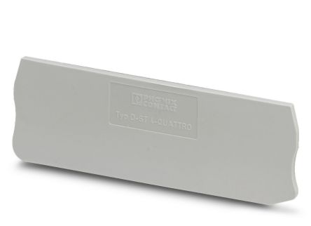 Phoenix Contact D-ST 4-QUATTRO Series End Cover for Use with DIN Rail Terminal Blocks
