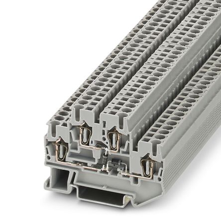 Phoenix Contact 3035263 STTB 2.5-2DIO/UL-O/UL-UR Series Component Terminal Block Grey, 2.5mm², 2-Level