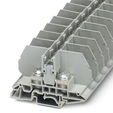 Phoenix Contact 3075870 RSC6 Series Terminal Block Grey, 35mm², 1-Level, Bolt