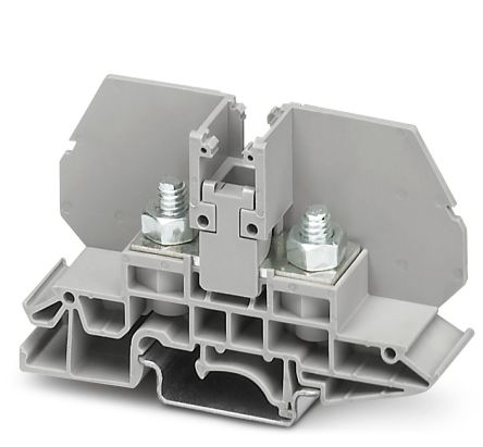 Phoenix Contact 3075896 RBO 6 Series Terminal Block Grey, 35mm², 1-Level, Bolt