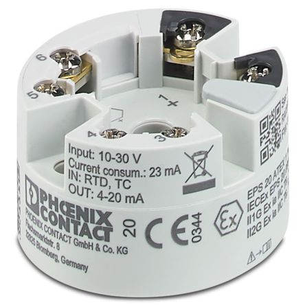 Phoenix Contact MCR Temperature Transmitter Temperature Input 30V dc, 85 °C, -40 °C