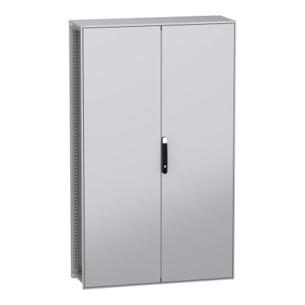 Schneider Electric PanelSeT SFN Series Galvanised Steel 2-Door Floor Standing Enclosure, Plain Door, IP55 400 mm, 1200