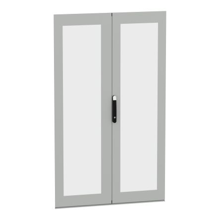 Schneider Electric PanelSeT SFN Kit Series Lockable Steel, Glass RAL 7035 Double Door, 1966 mm H, 1.169m W, 26 mm D,