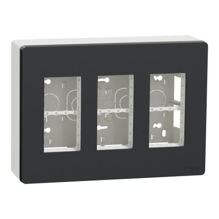 Schneider Electric Anthracite, 3 Gang, Unica