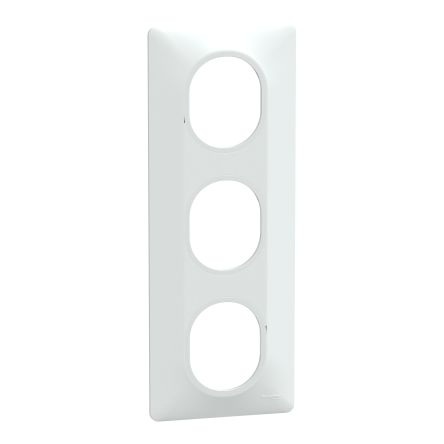 Schneider Electric White, 3 Gang, Ovalis
