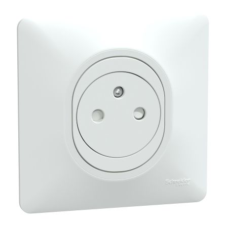 Schneider Electric White, 1 Gang, Ovalis