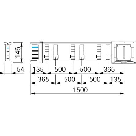 Schneider Electric Aluminium Busbar Trunking Canalis 54 mm 54mm