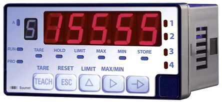 Baumer PA420 LED Digital Panel Multifunction Meter for Current, Voltage, 93 mm x 45 mm