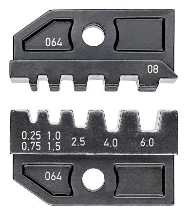 Knipex, 97 Crimp Die Set, Coaxial Type Crimp Die Black