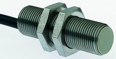 Omron E2AS18KS08WPC12M Threaded Barrel Inductive Proximity Sensor, M18 NPN E2A 32V 30 mm 240 V ac 32 V dc 200mA