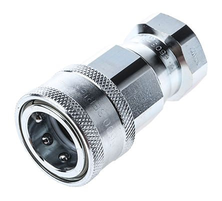 Parker Steel Hydraulic Quick Connect Coupling Female G 3/4 in, 28 Mpa