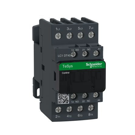 Schneider Electric LC1D Contactor, 230V ac Coil, 4-Pole, 40 A, 1.56 W 230V ac, 4 NO, 690V ac