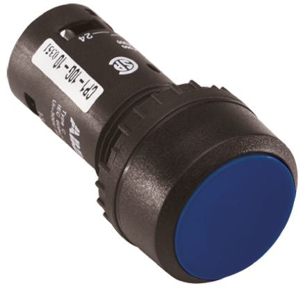 ABB Compact Series Push Button Switch, Maintained, Panel, 22 mm Cutout, DPST, IP69K
