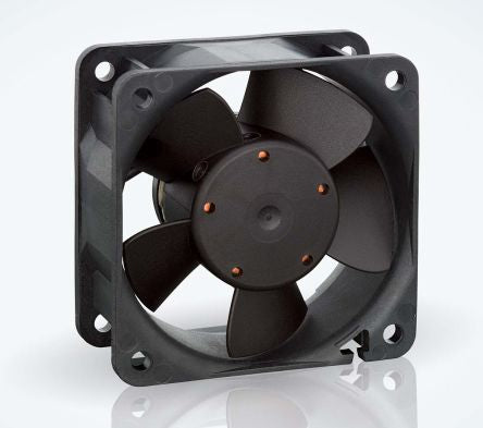 ebm-papst 600 N Series Axial Fan, 24V dc, 43 m³/h, 2.1 W, 87 mA Max, IP68 60 mm 60mm 25.4 mm