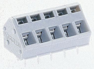 WAGO 236-401 Series PCB Terminal Block, 1-Contact, 5 mm Pitch, 236-401