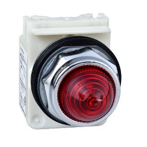 Schneider Electric, Harmony, Flush Red LED Pilot Light, 30 mm Cutout, IP66, Round