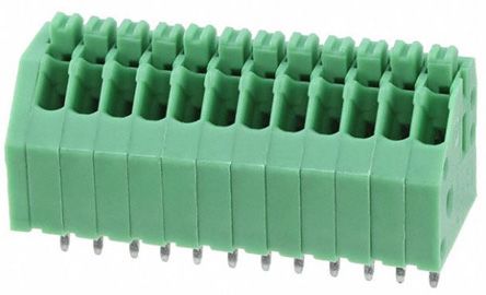 Phoenix Contact PTSA Series 45° PCB Terminal Block, 12 Contact(s), 2.5 mm Pitch, 1 Row