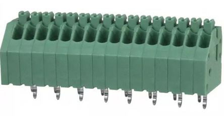 Phoenix Contact PTSA 0.5/16-2.5-Z Series 45° PCB Terminal Block, 16 Contact(s), 2.5 mm Pitch, 1 Row