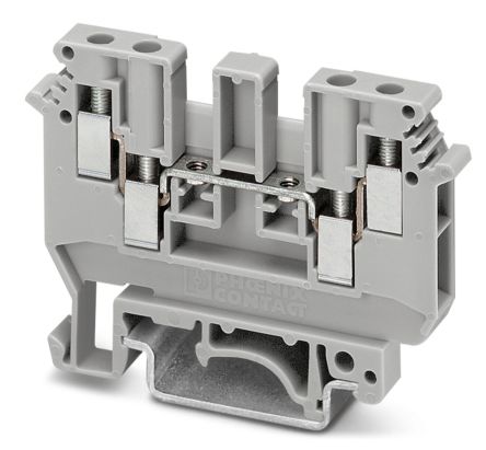 Phoenix Contact 2775016 UDK 4 Series Feed Through Terminal Block Grey, 0.2mm², 6 mm², 2-Level, Screw