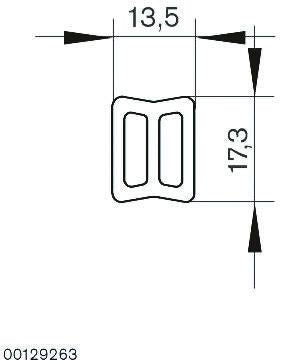 Bosch Rexroth Profile Rail, 3000 mm Length x 13.5mm Width x 17.3 mm Height