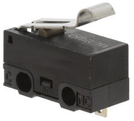 Omron Simulated Roller Lever Micro Switch, Solder Terminal, 3A, 30 V dc, SPDT, IP40