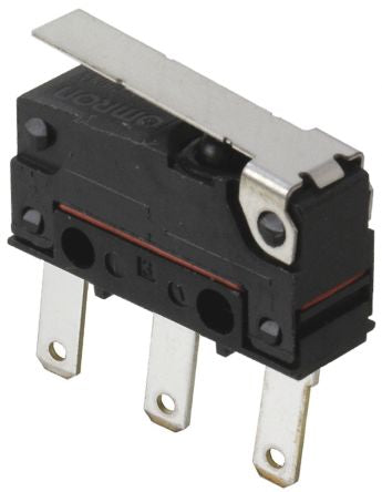 Omron Hinge Lever Micro Switch, Tab Terminal, 2A, 30 V dc, SPDT, IP67