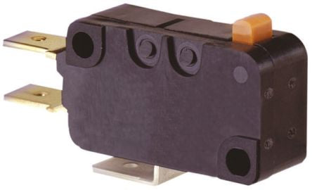 Omron Pin Plunger Micro Switch, Tab Terminal, 16A, 250 V ac, SPST, IP40