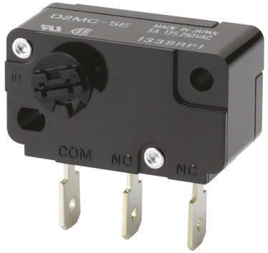 Omron Rotary Micro Switch, Tab Terminal, 500mA, 250 V ac, 30 V dc, SPDT, IP40