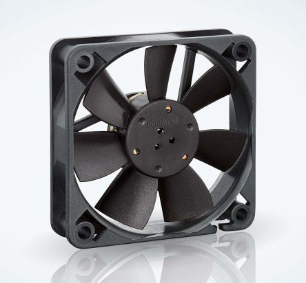ebm-papst 600 F Series Axial Fan, 24V dc, 29 m³/h, 1.1 W, 45 mA Max, IP20 60 mm 60mm 15 mm