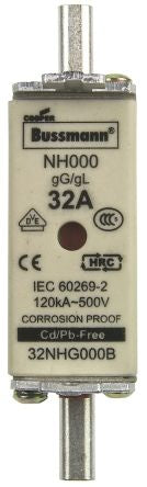 Eaton 32A Centred Tag Fuse NH000 500V ac