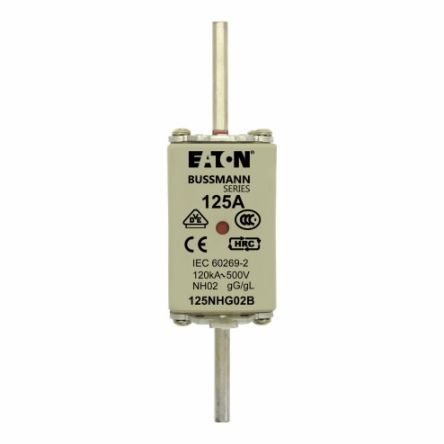 Eaton 125A Centred Tag Fuse NH2 500V ac