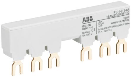 ABB PS1 PS1 3 Phase Busbar, 690 V ac, 17.5 mm Pitch