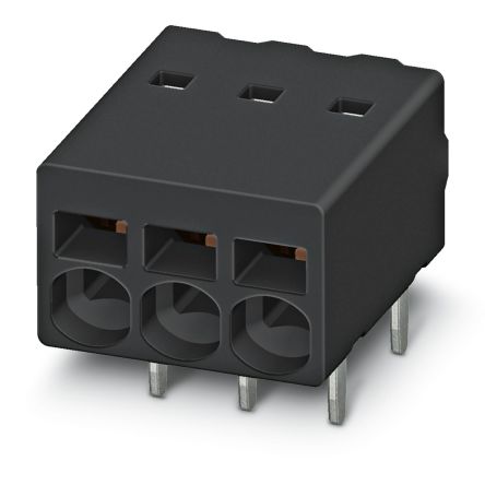 Phoenix Contact PTSM 0.5/4-2.5-H THR R32 Series Right Angle PCB Terminal Block, 4 Contact(s), 2.5 mm Pitch, 1 Row