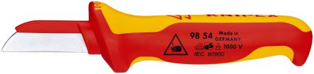 Knipex Cable Knife Insulating Multi-Component Handle VDE/1000V Approved, 190mm Overall, 50 mm Blade Special Tool Steel
