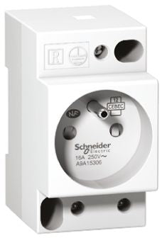 Schneider Electric Mains Plug & Socket White, 16A, Fixed, 250V, Tunnel