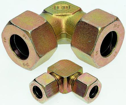 Parker W06LCF Hydraulic Fitting, 90 °, Steel, 6 mm Hose ID